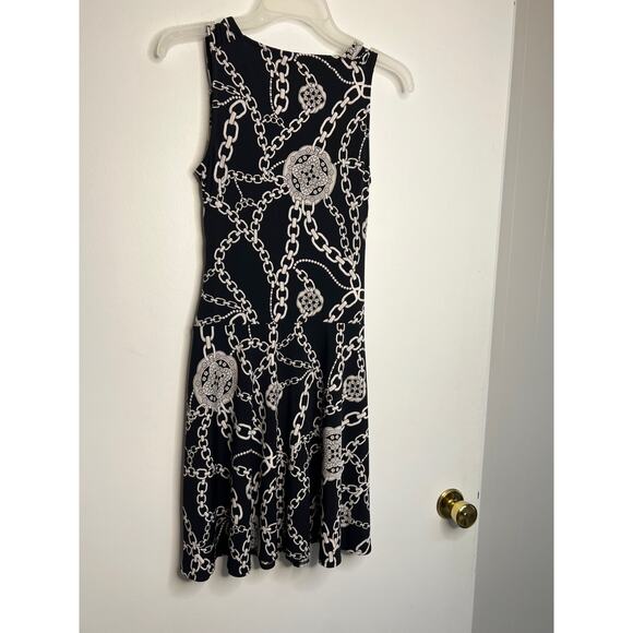 Jennifer Lopez Black Dress with Chain Pattern Women's Sz Sm - Picture 6 of 6